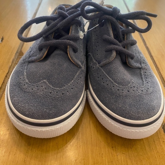 Janie & Jack Blue Suede Leather Wing Tip Shoes New without tag NWOT Size 6 - Picture 6 of 12